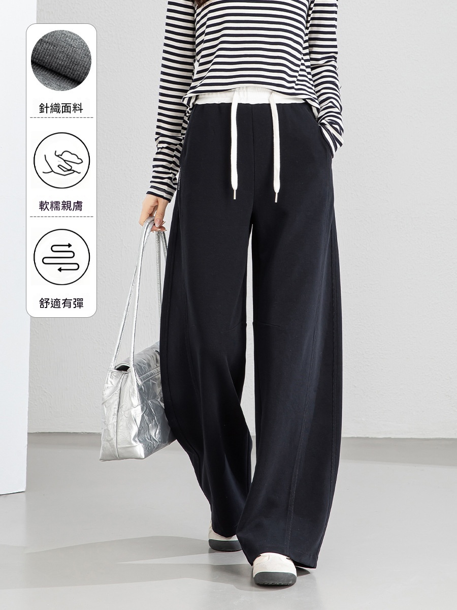 女春美式灰色彎刀運動褲