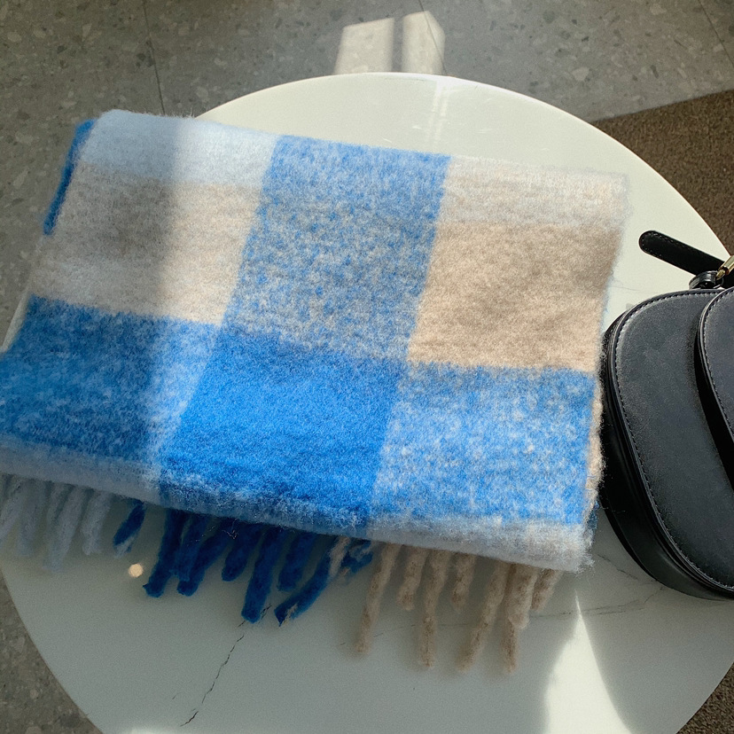 秋冬AC格子圍巾