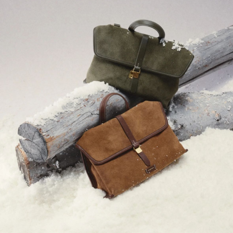 復古美拉德麂皮絨单肩斜挎包