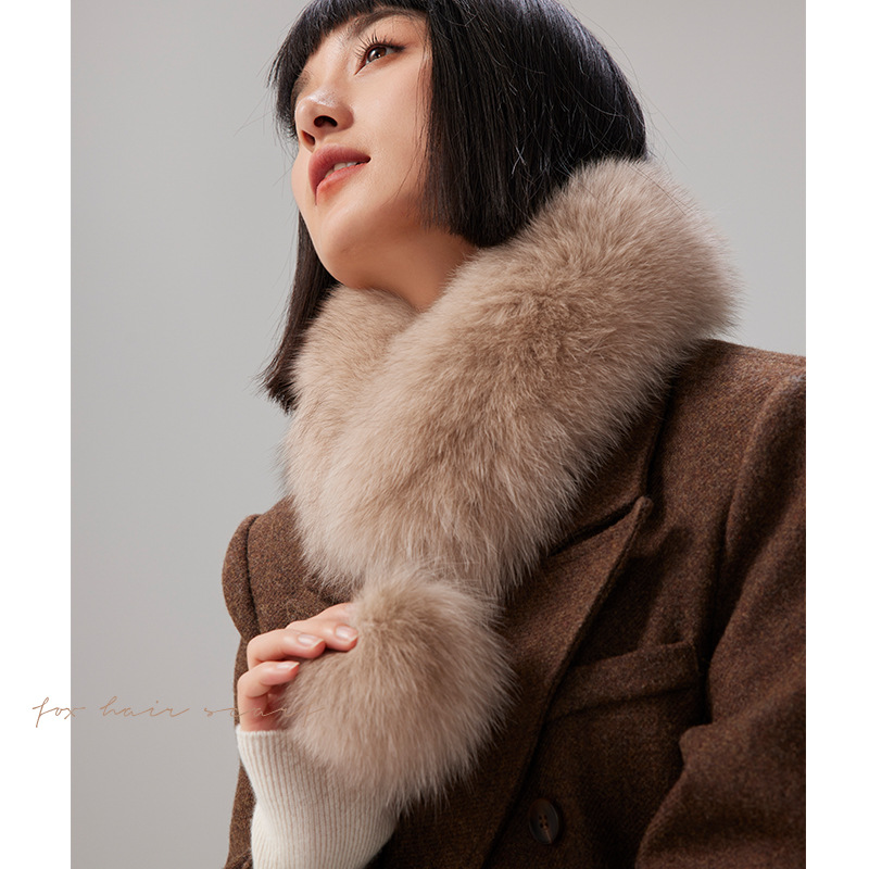 雙面皮草磁吸毛領圍脖