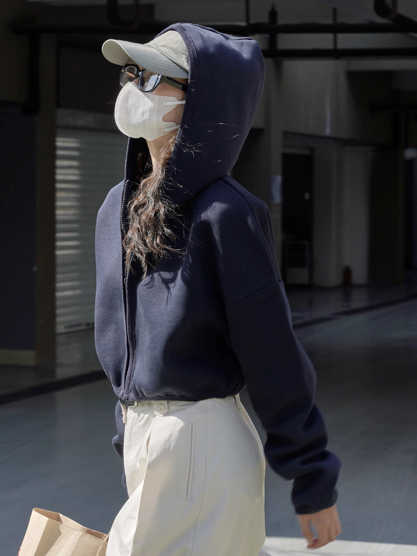 女士春季韓版短款連帽衛