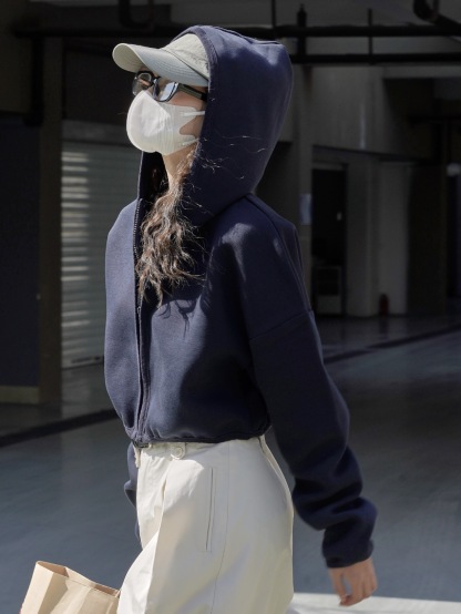 女士春季韓版短款連帽衛