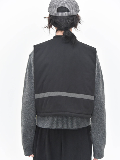 女士秋冬童趣農場刺繡圓領夾棉馬甲