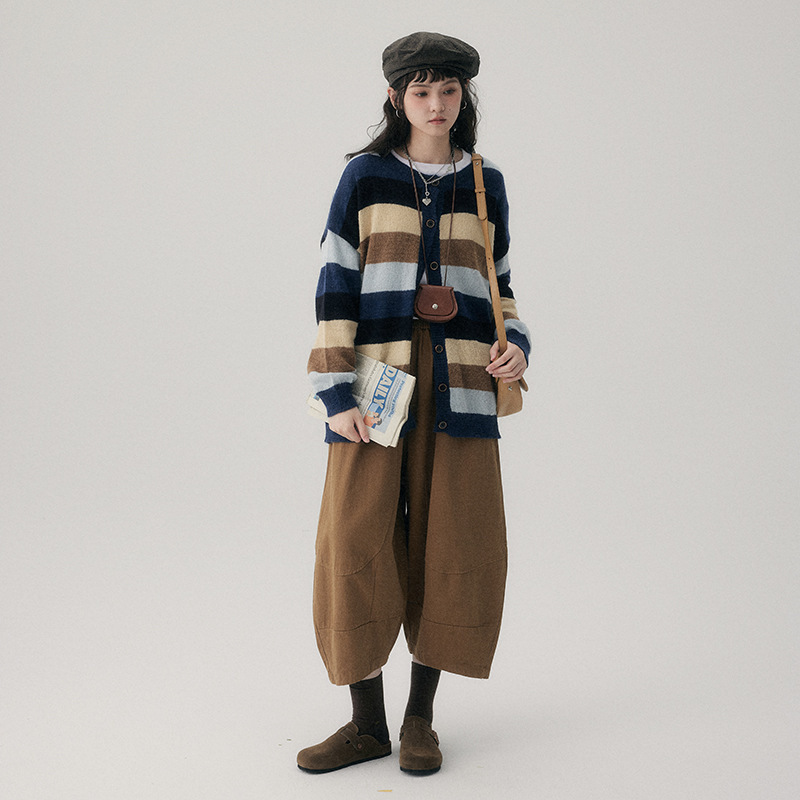 女士秋冬高腰九分哈倫褲