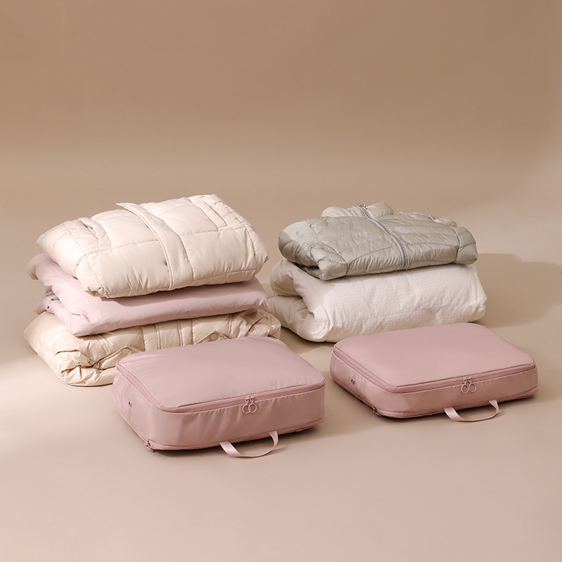 布藝可壓縮羽絨服收納袋