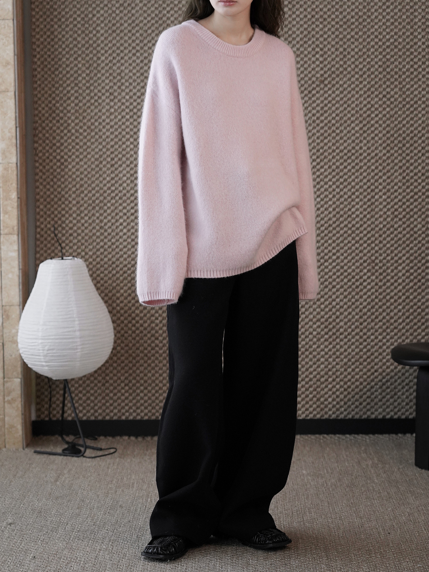 女士冬季純色羊毛針織毛衣