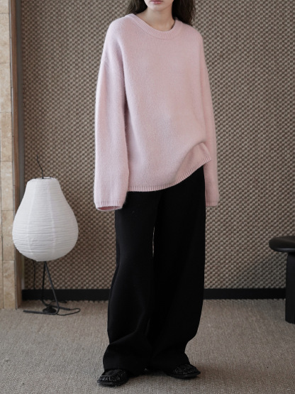 女士冬季純色羊毛針織毛衣