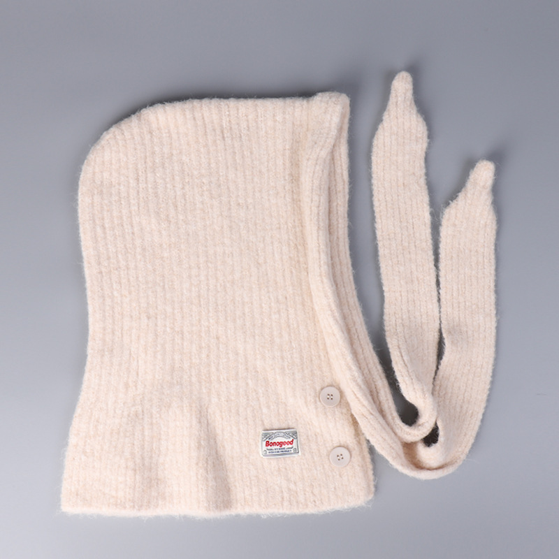 巴拉克拉法圍巾一體毛線帽