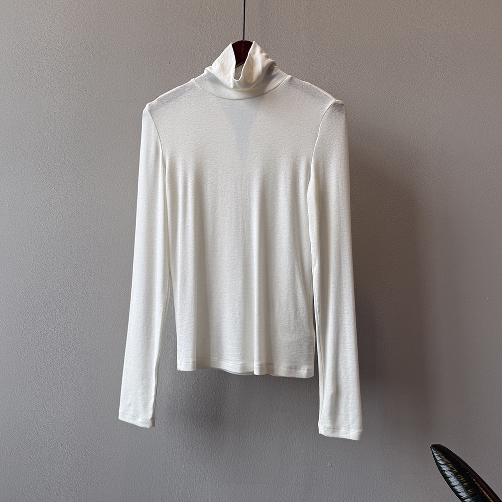 女士秋季韓系天絲羊毛長袖打底T恤