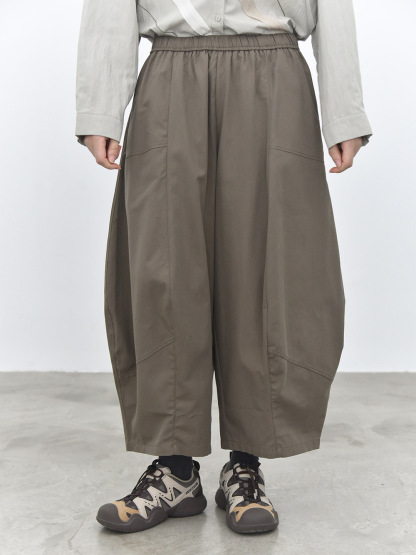 女士春秋立體分割抗皺垂感休閒褲