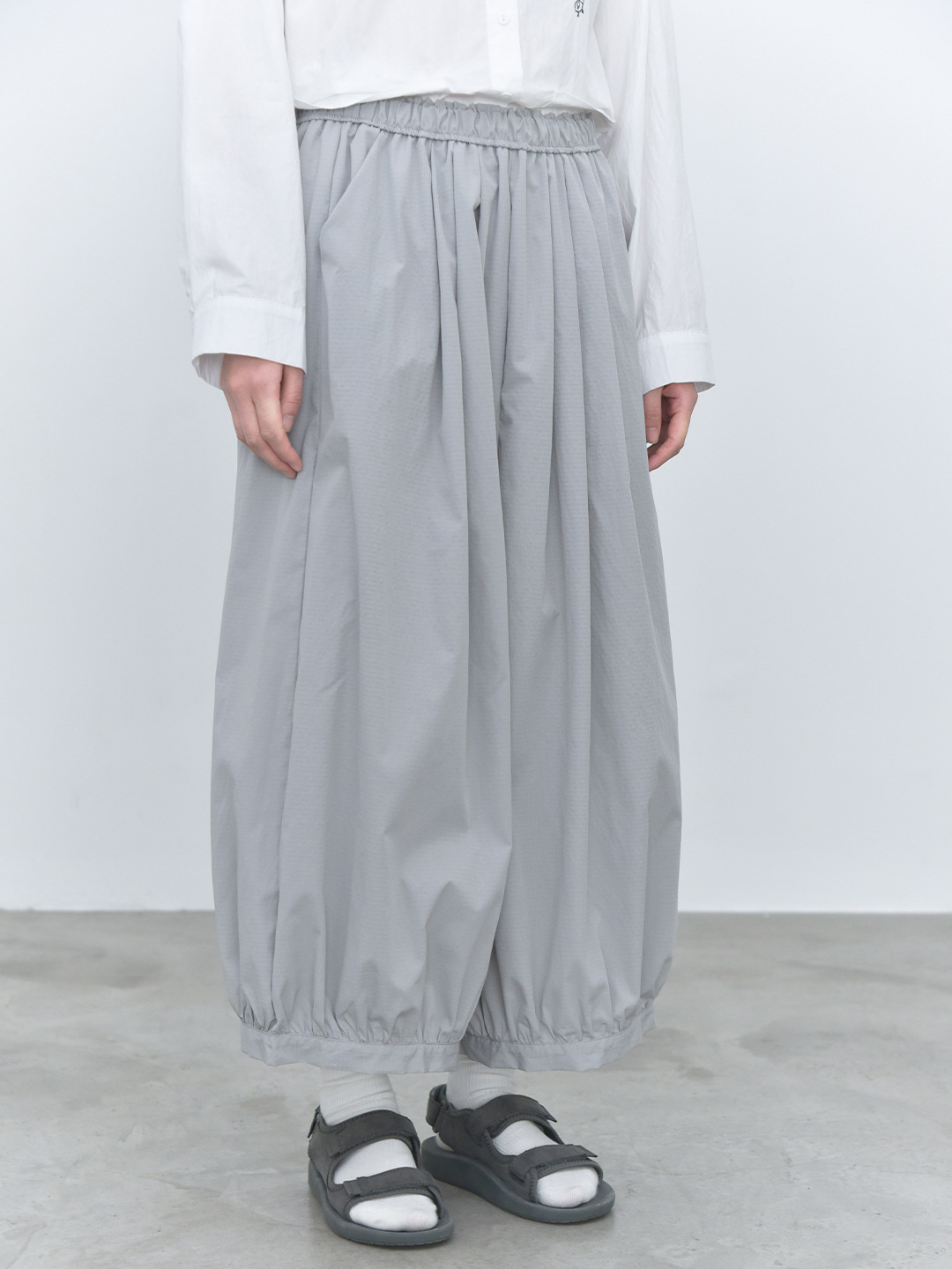 女士春秋肌理感超寬鬆燈籠裙褲