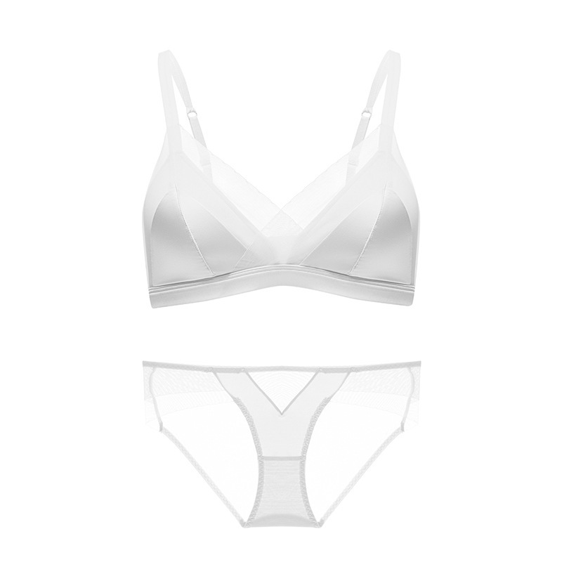 緞面法式三角杯蕾絲內衣