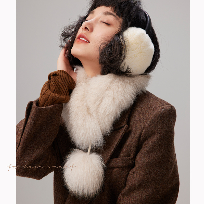 雙面皮草磁吸毛領圍脖