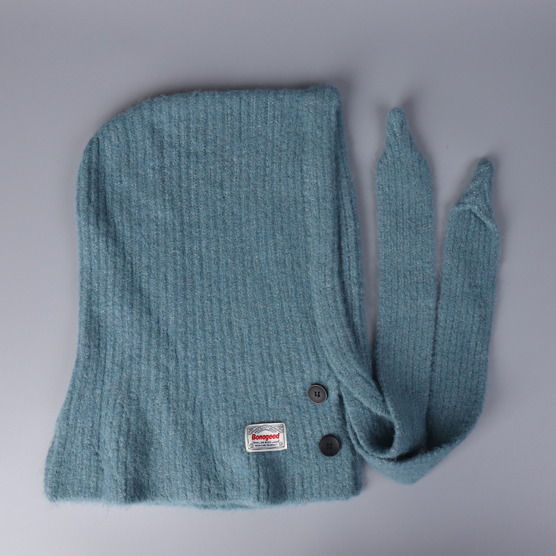 巴拉克拉法圍巾一體毛線帽