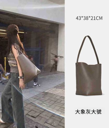 荔枝紋大容量頭層皮水桶包