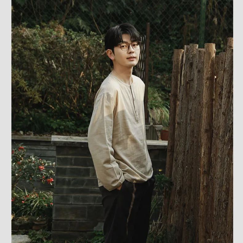 情侶春秋棉麻風居家服