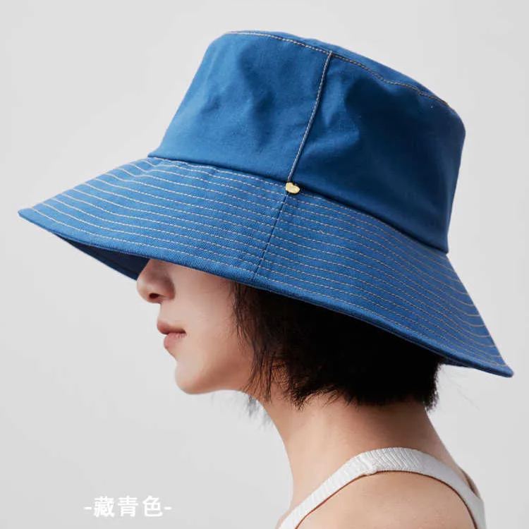 棉麻大檐防曬太陽帽