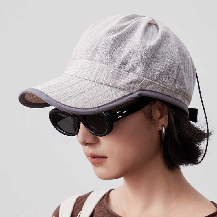 亞麻空頂棒球帽