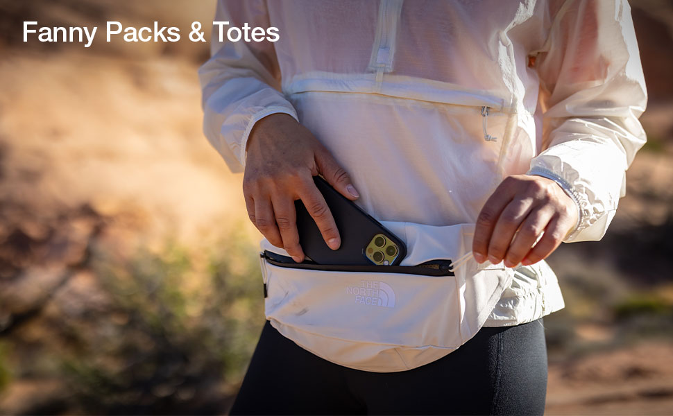 Fanny packs and totes from The North Face