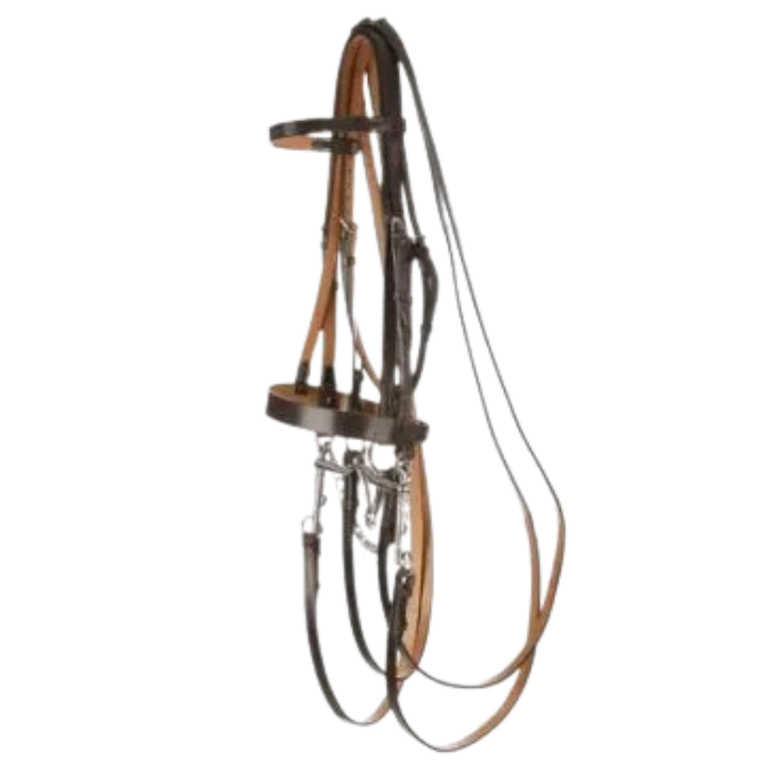 Traditional Hunt Style Weymouth Bridle with Cavesson Noseband