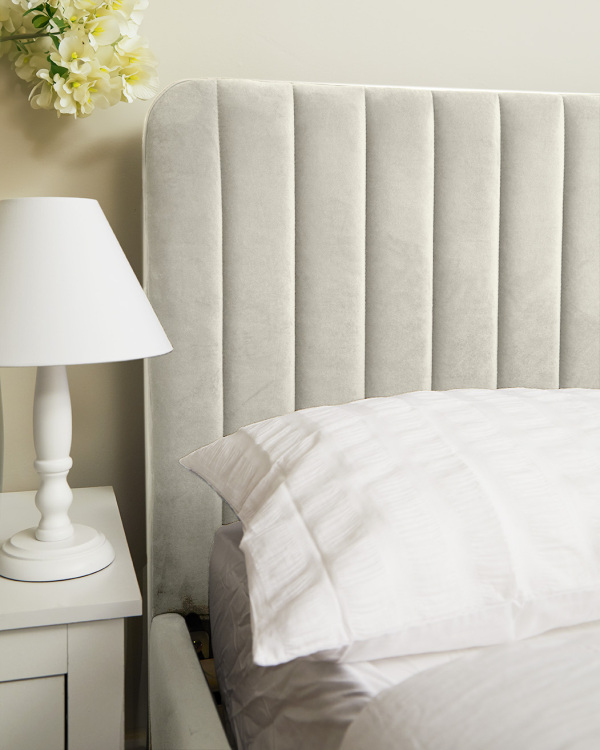 Armitage Ecru Fabric Bed Double & King Size Crazy Price Beds UK