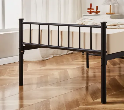 Cromer Modern Black Metal Bed Frame