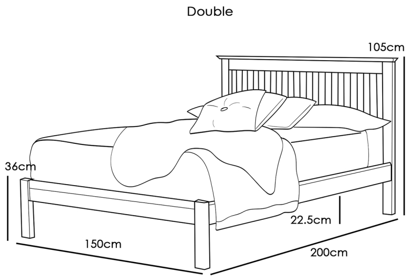 Alderley Solid Oak Wooden Bed Double & King Size Crazy Price Beds UK