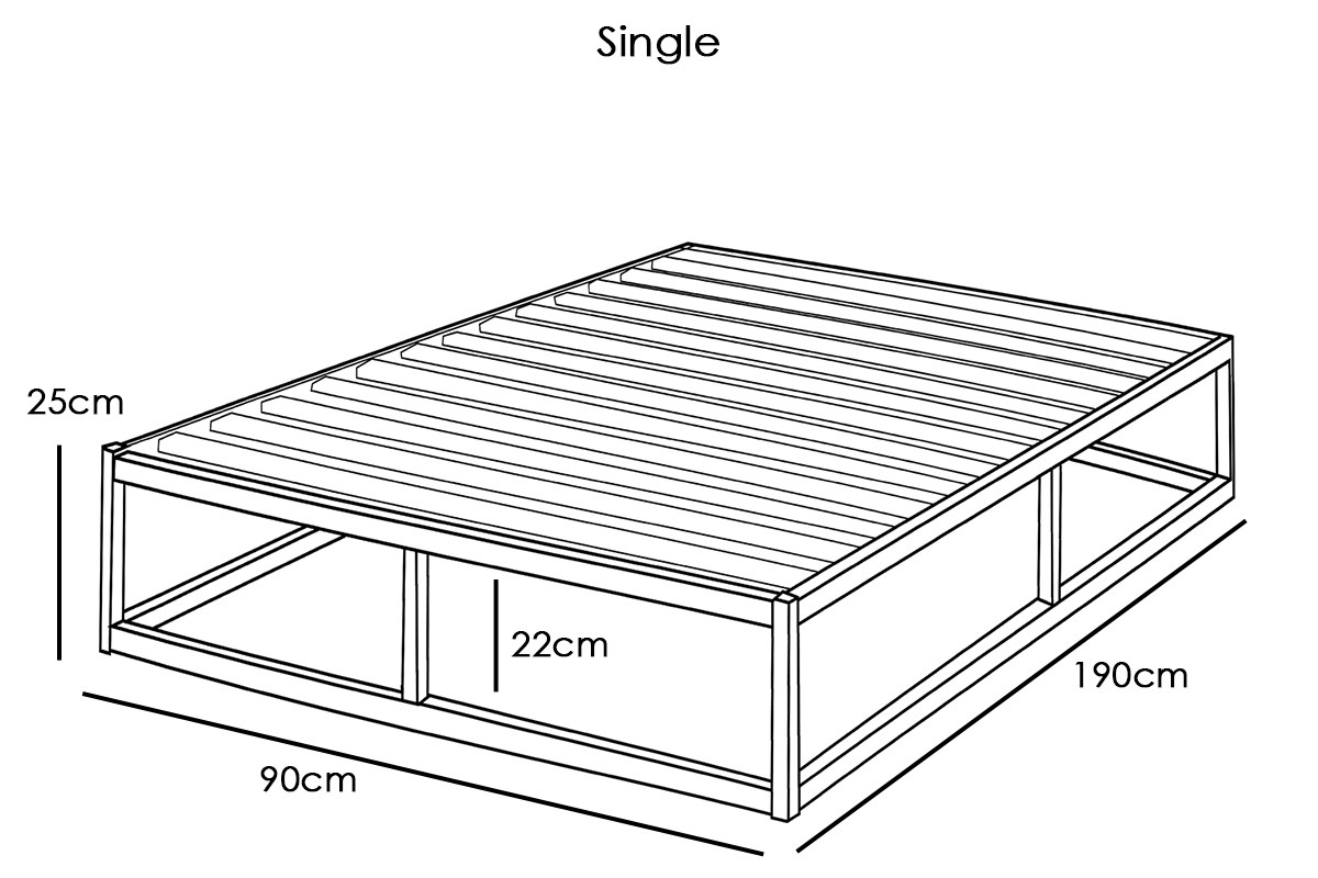 Amersham Black Platform Metal Bed