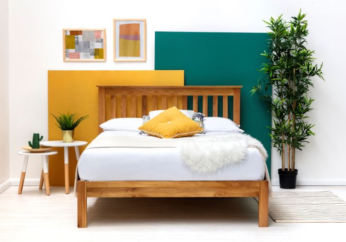 Alderley Solid Oak Wooden Bed Double & King Size Crazy Price Beds UK