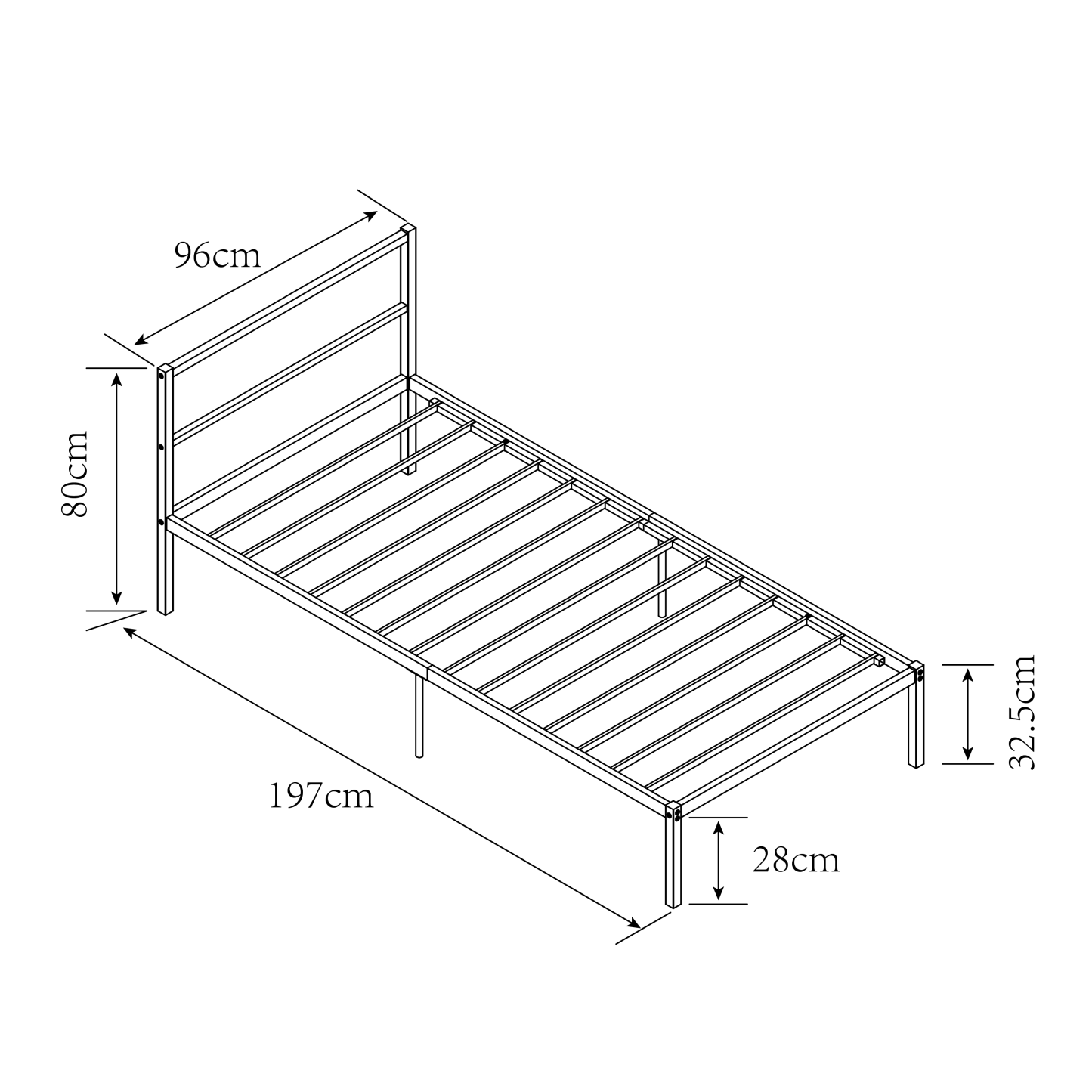 Atwick Black Metal Bed