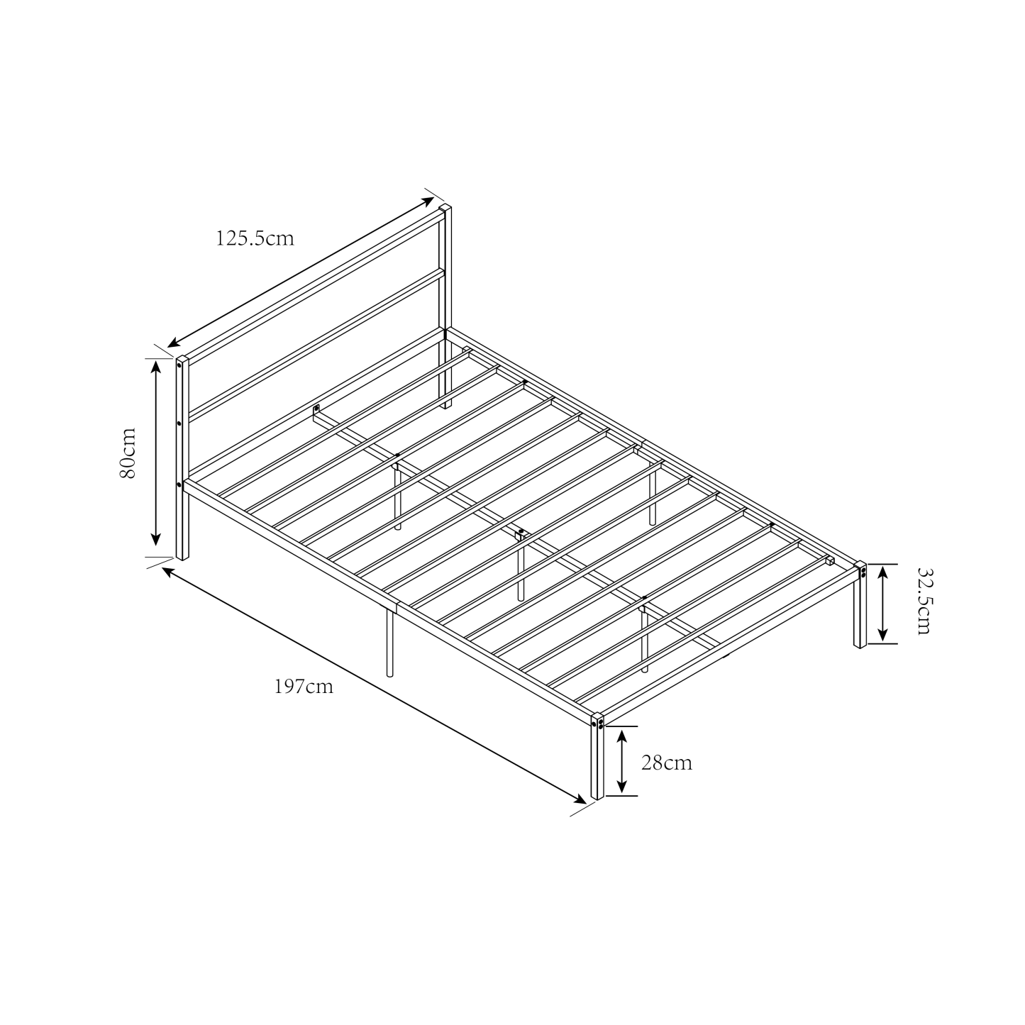 Atwick Black Metal Bed