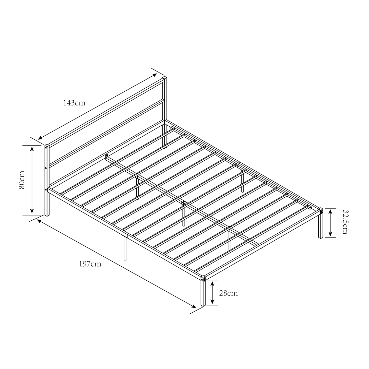 Atwick Black Metal Bed