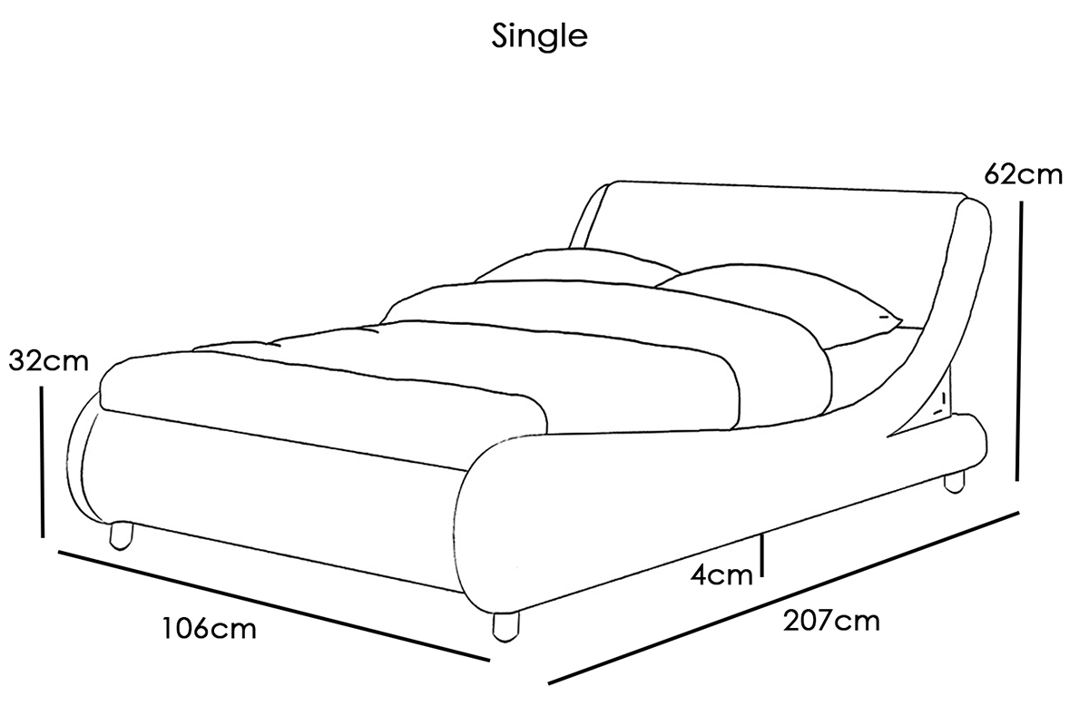 Barcelona LED Fabric White Faux Leather Bed Crazy Price Beds UK