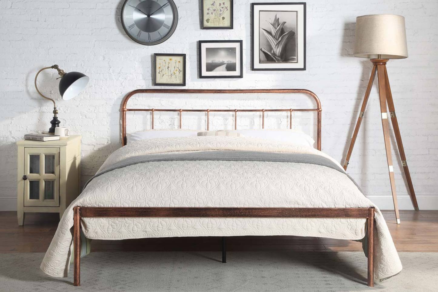 Bourton Copper Metal Bed Frame