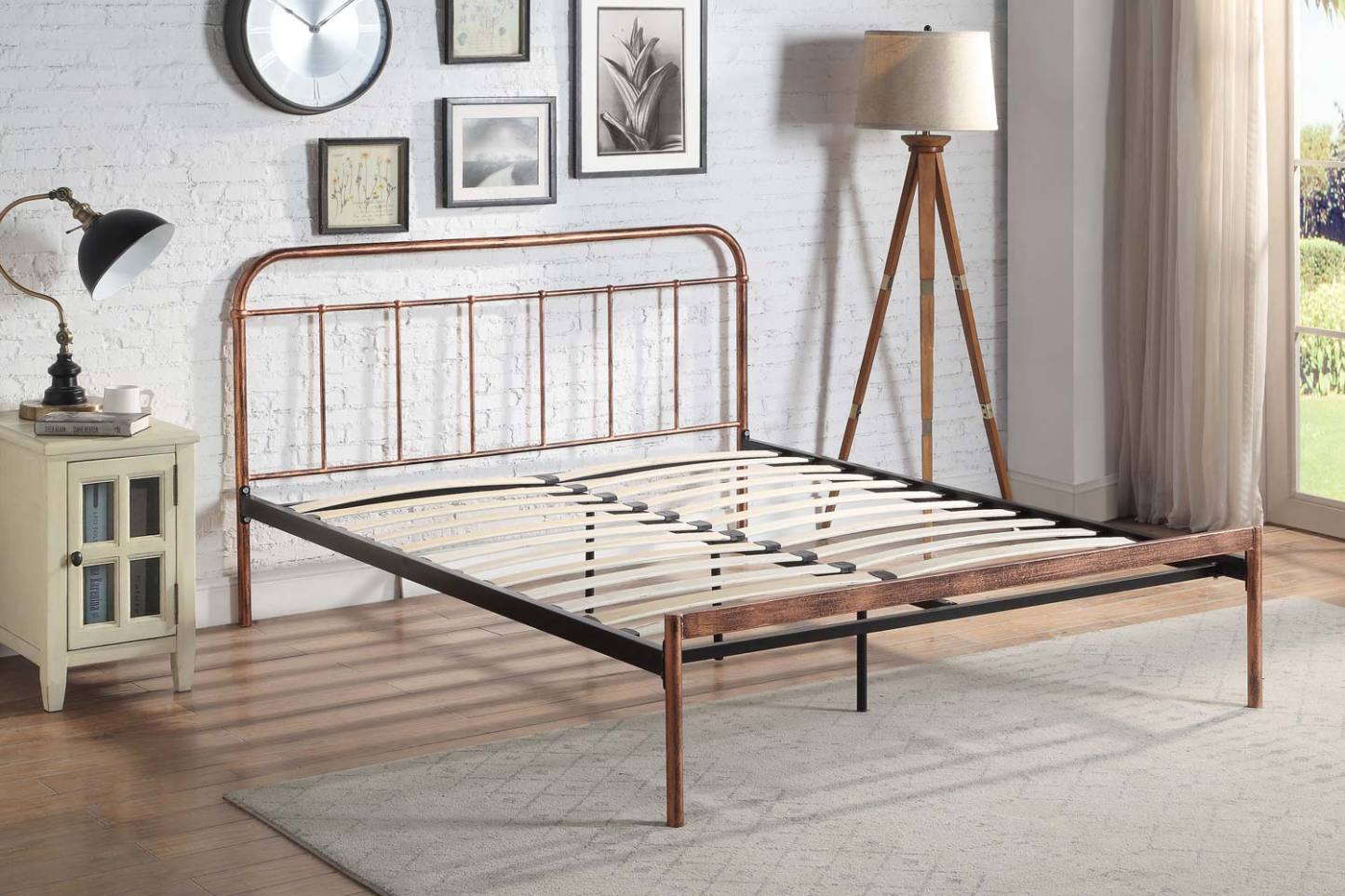 Bourton Copper Metal Bed Frame