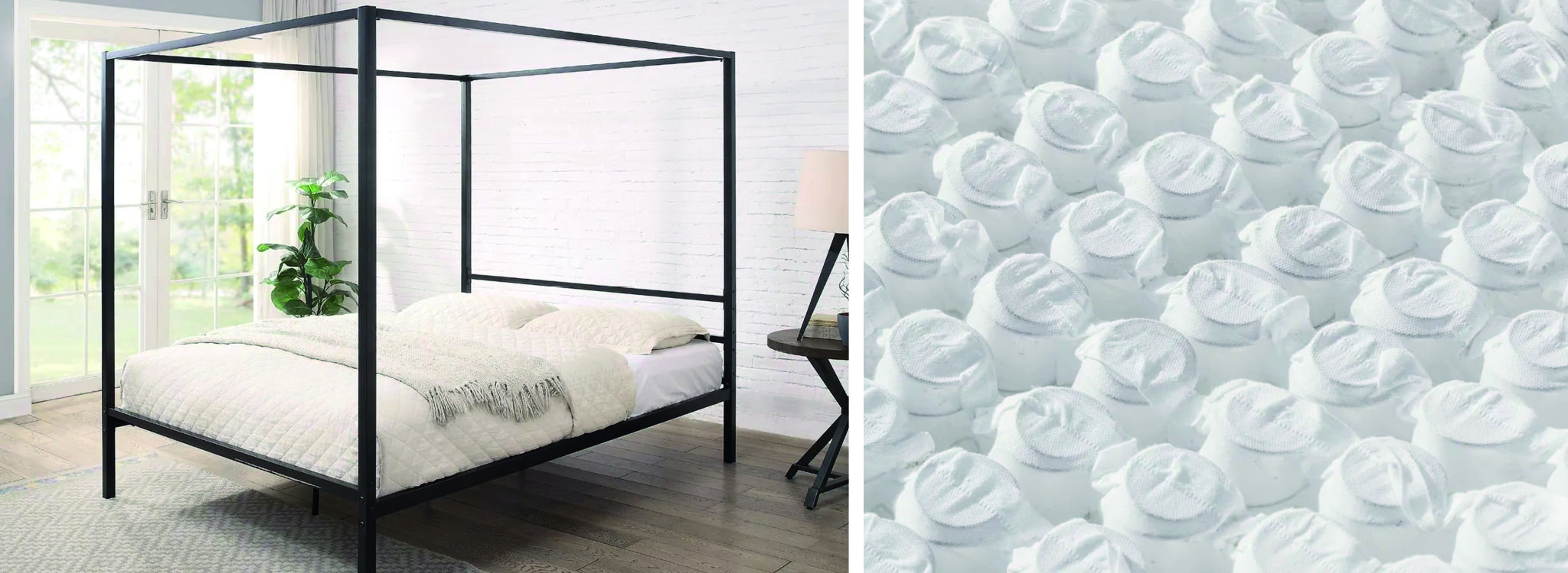 four poster bed with mattress