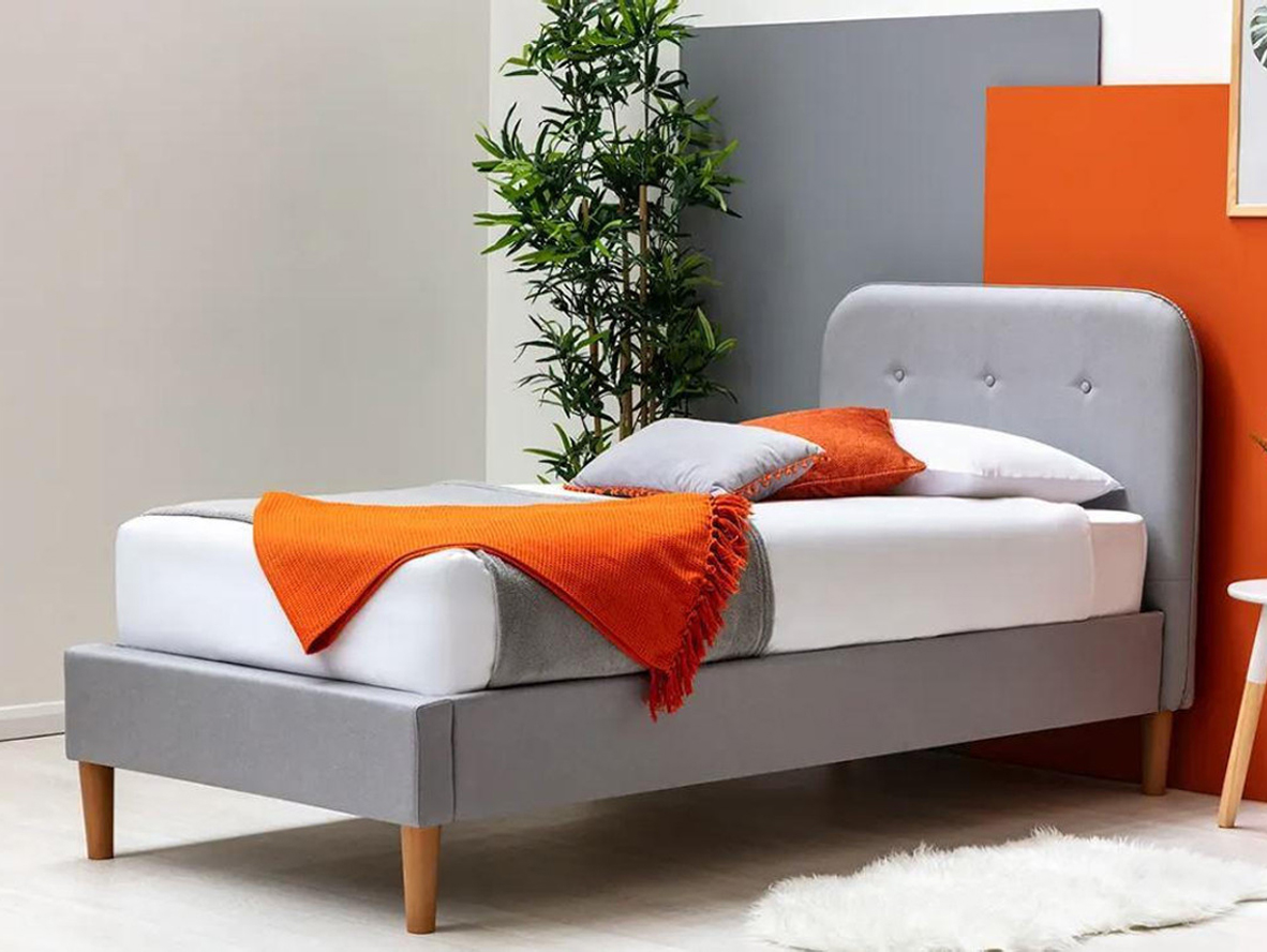 Bisham Grey Fabric Bed