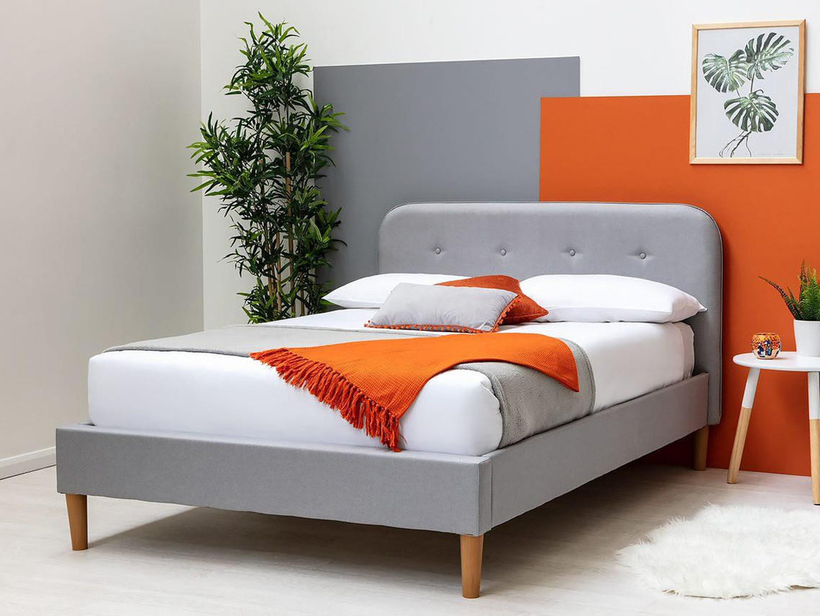 Bisham Grey Fabric Bed