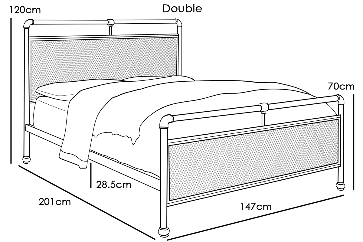 Cambridge Industrial Metal Bed