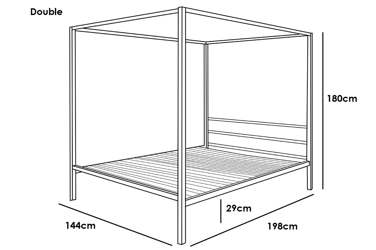 Chalfont Four Poster White Metal Bed