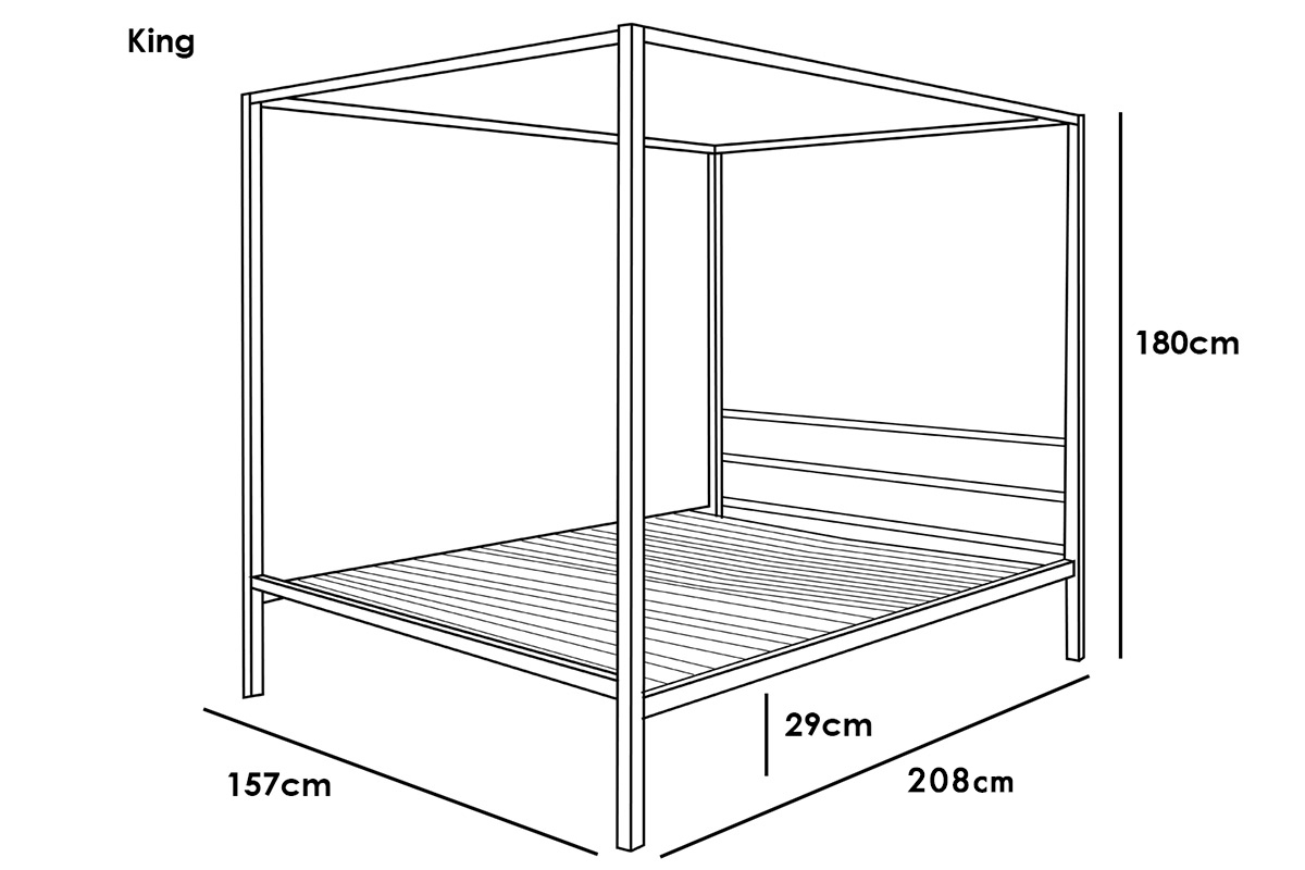 Chalfont Four Poster White Metal Bed