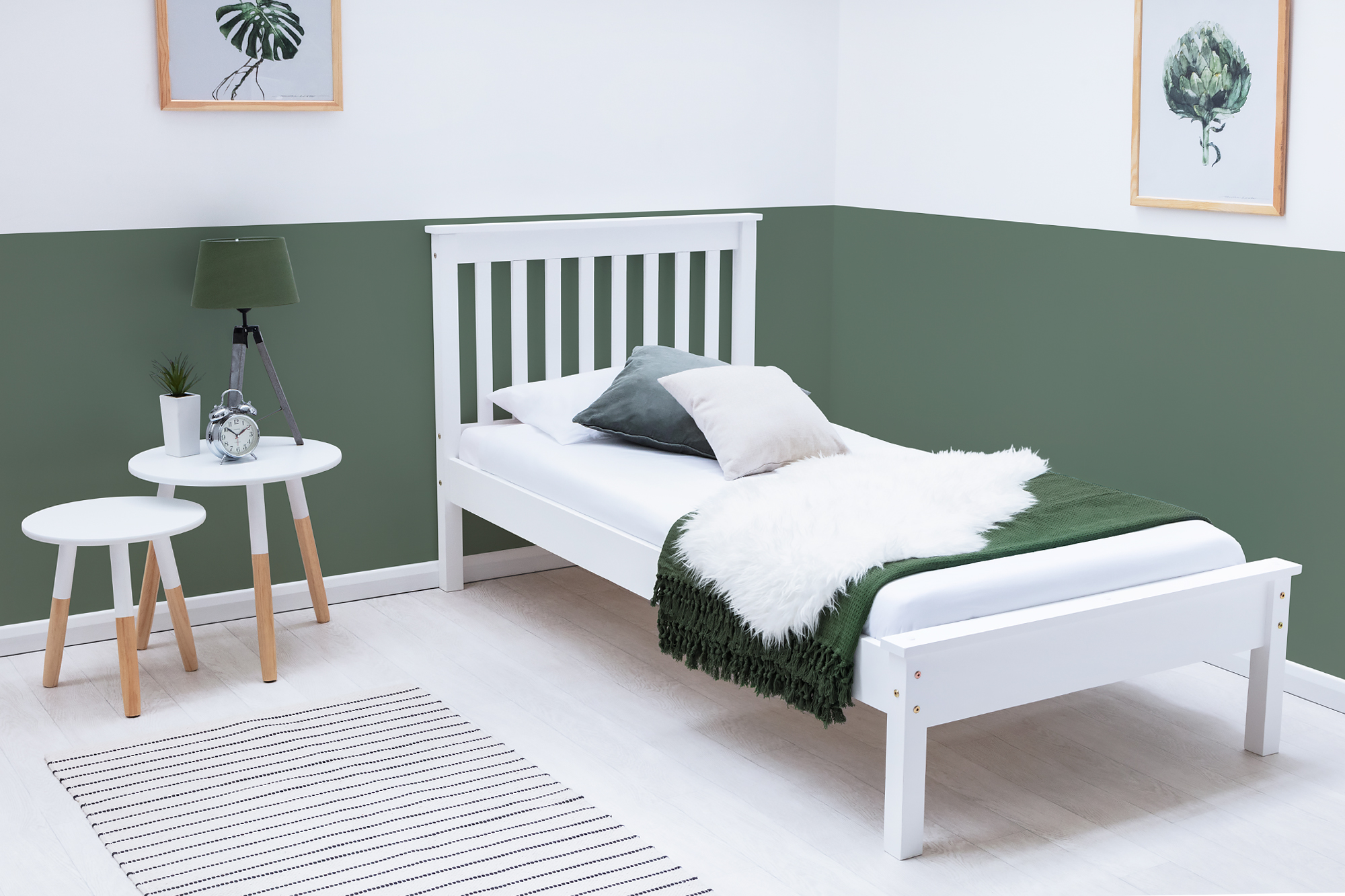 Disley Classic White Wooden Bed