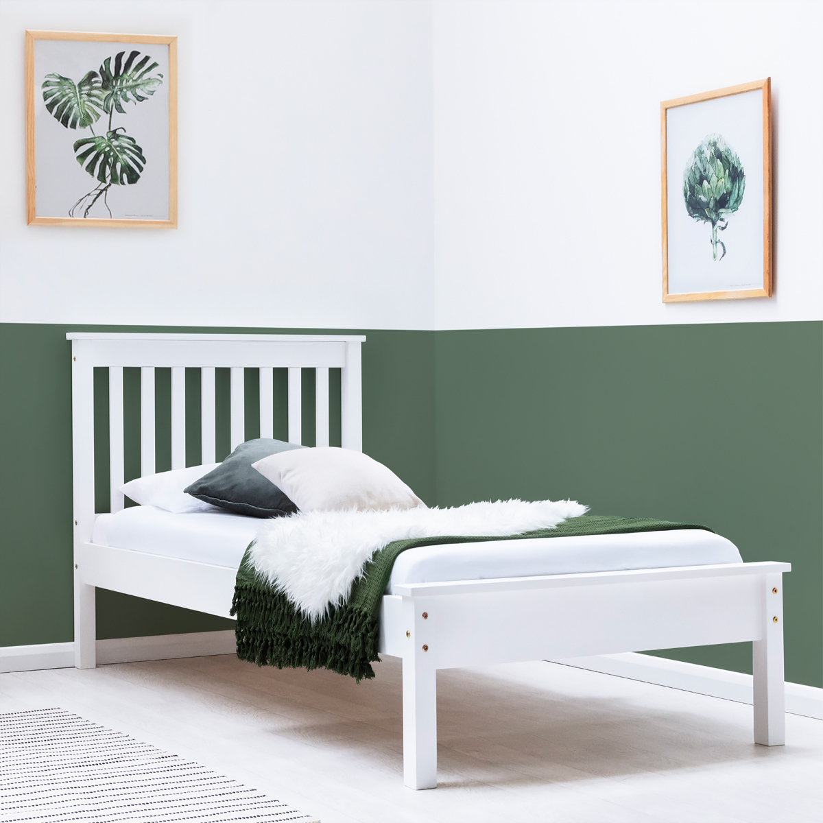 Disley Classic White Wooden Bed