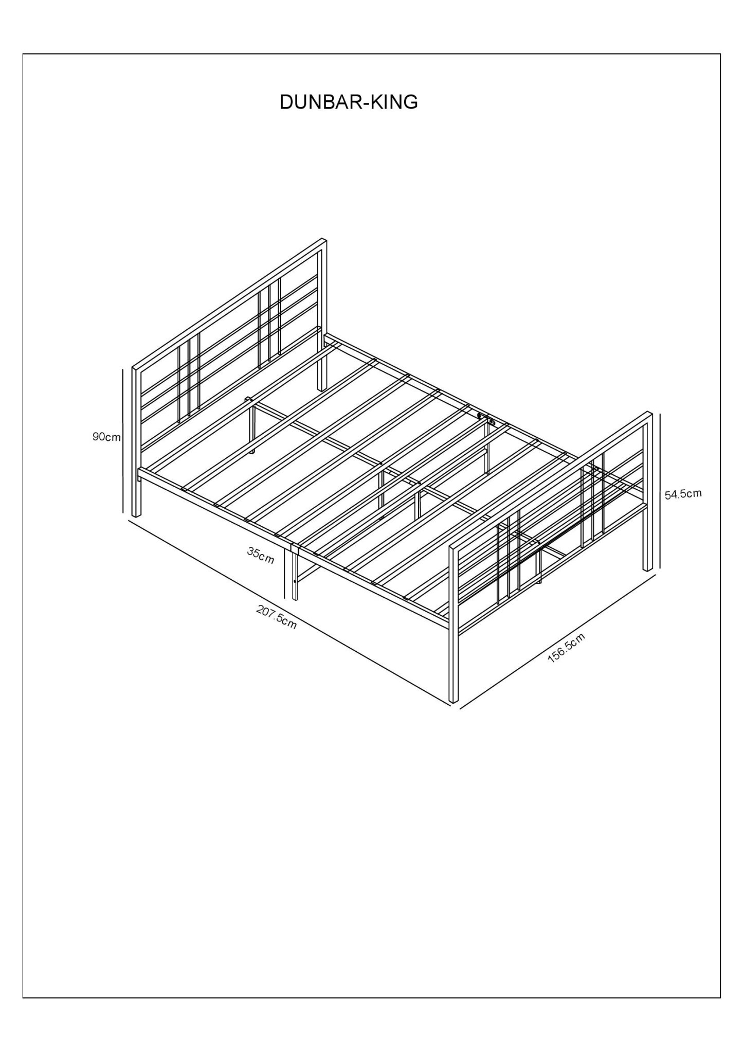 Dunbar Black Metal Bed