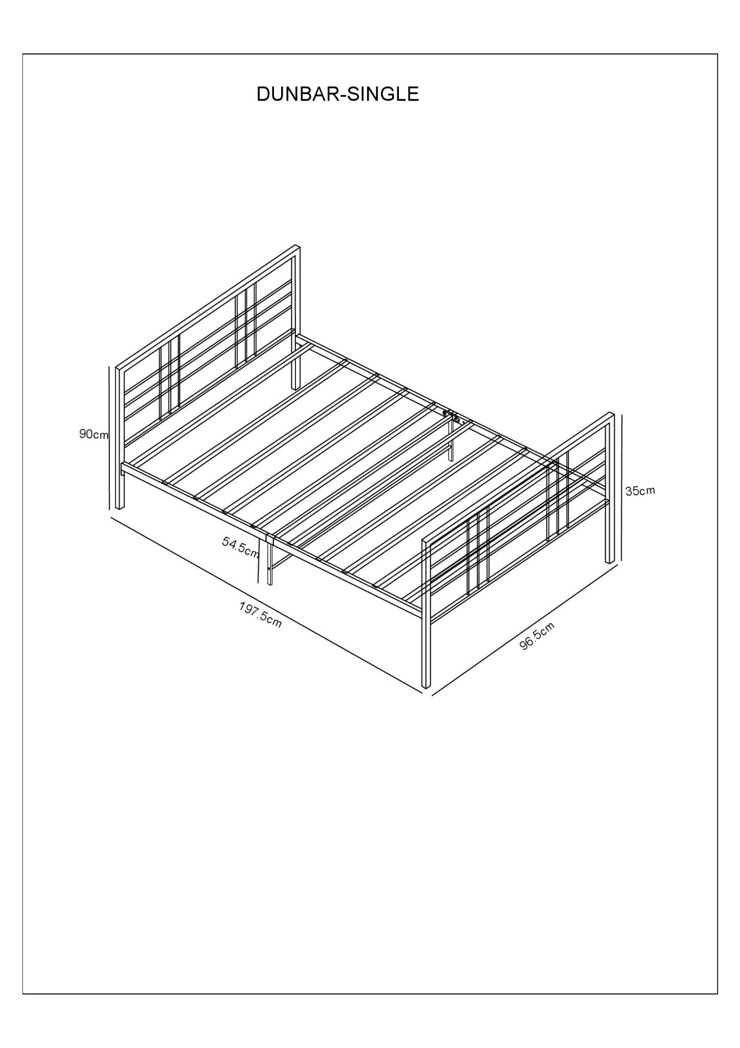 Dunbar Black Metal Bed