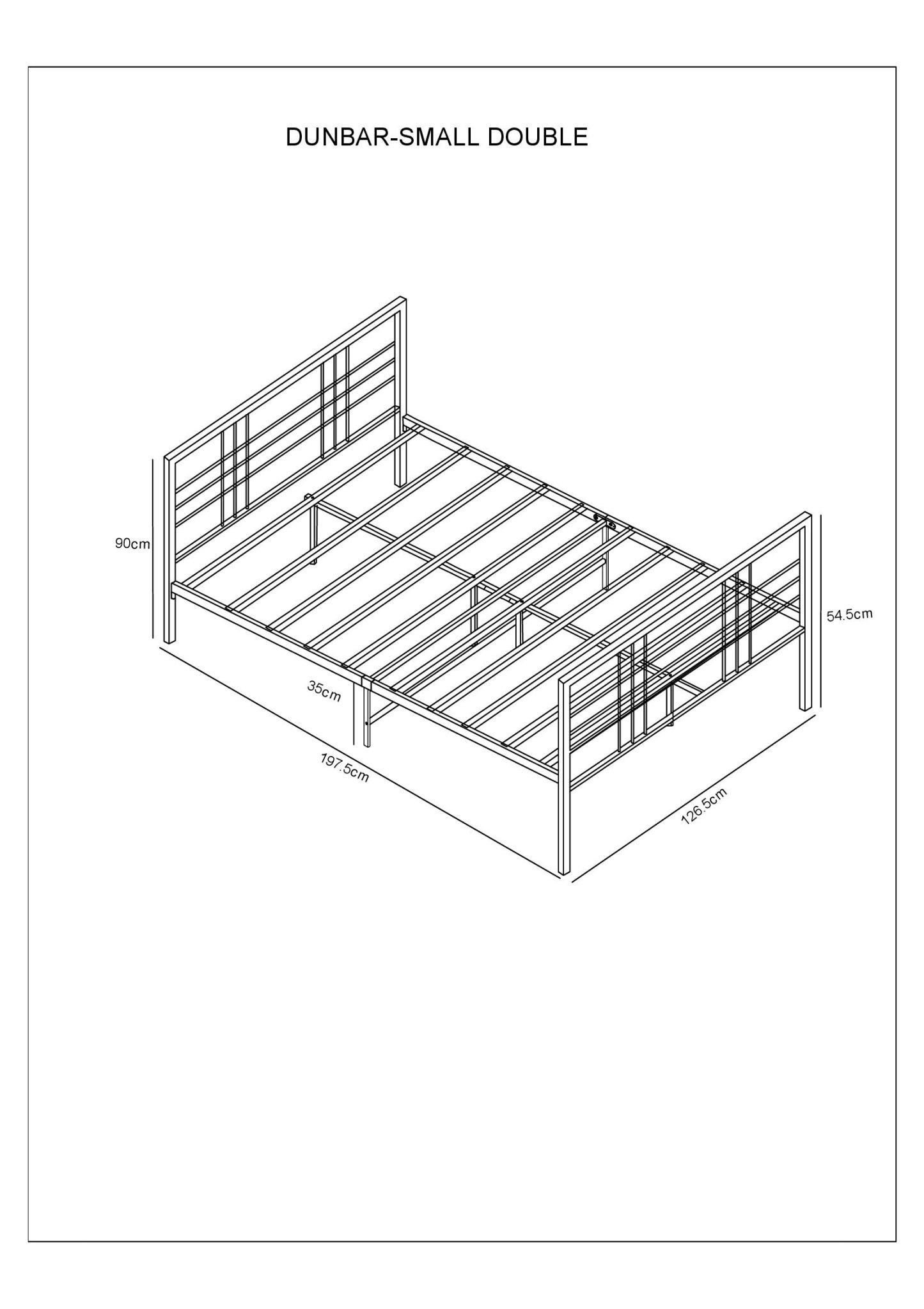 Dunbar Black Metal Bed