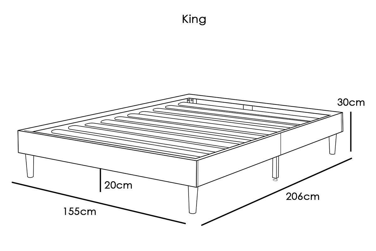 Edworth Grey Fabric Platform Bed