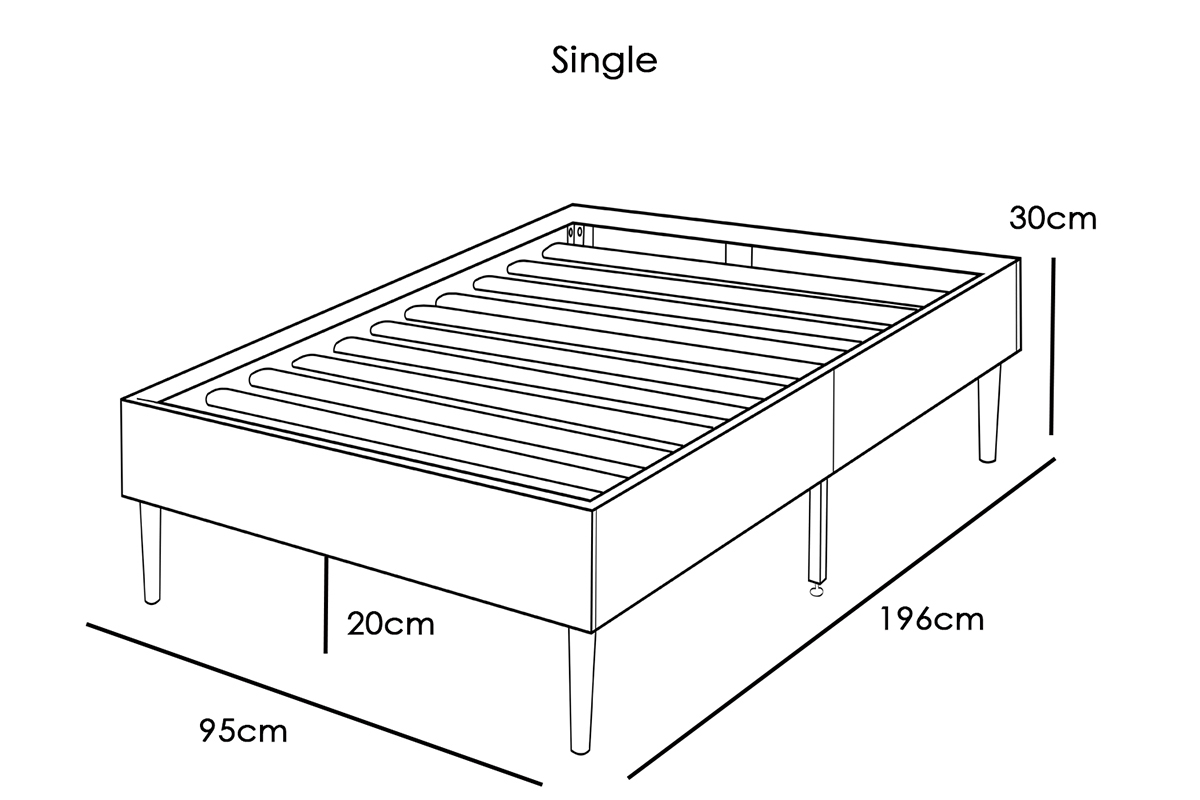 Edworth Grey Fabric Platform Bed