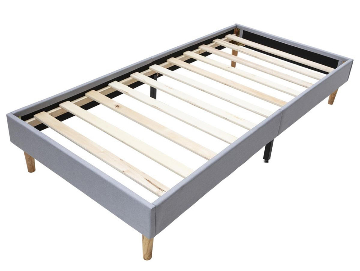 Edworth Grey Fabric Platform Bed