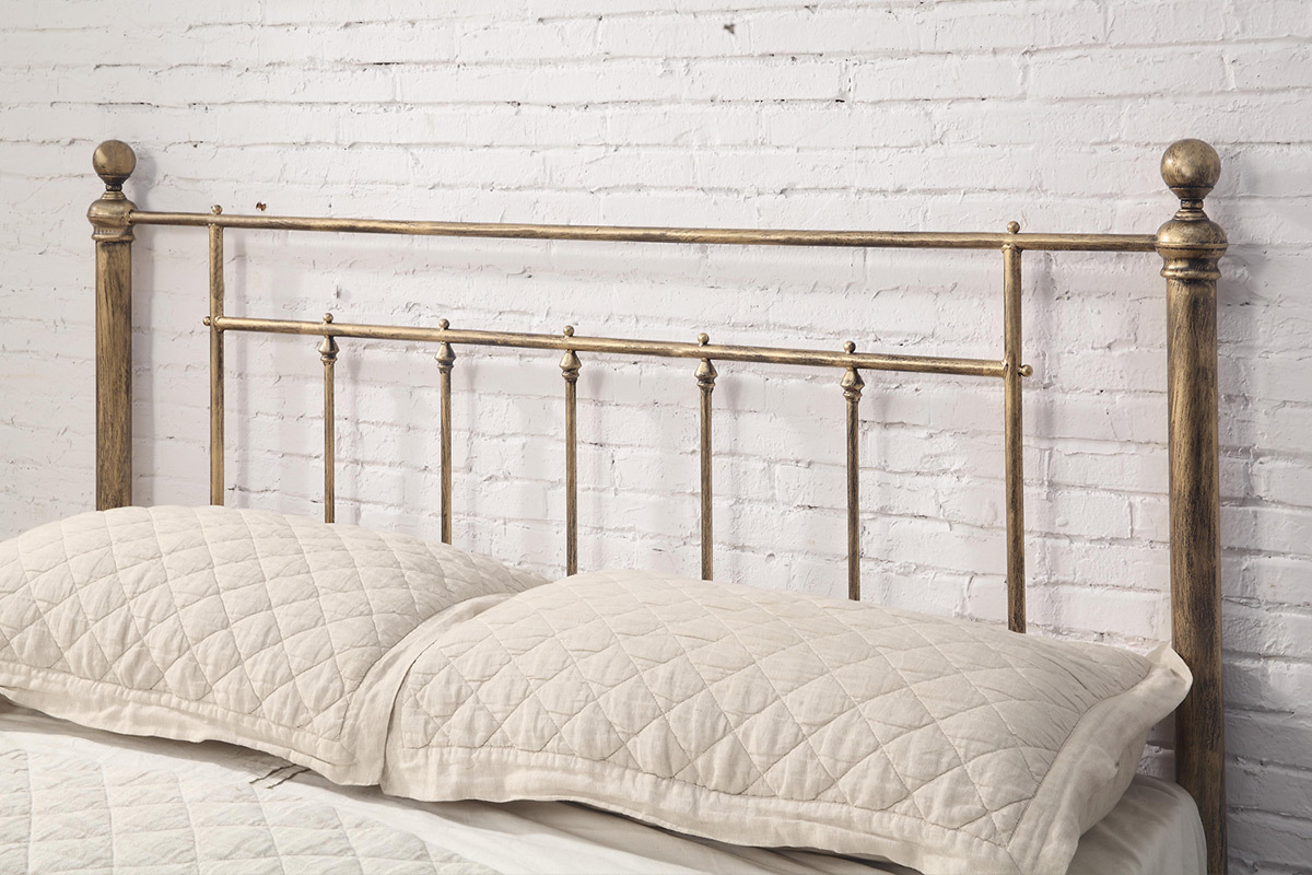 Harpenden Brushed Gold Metal Bed